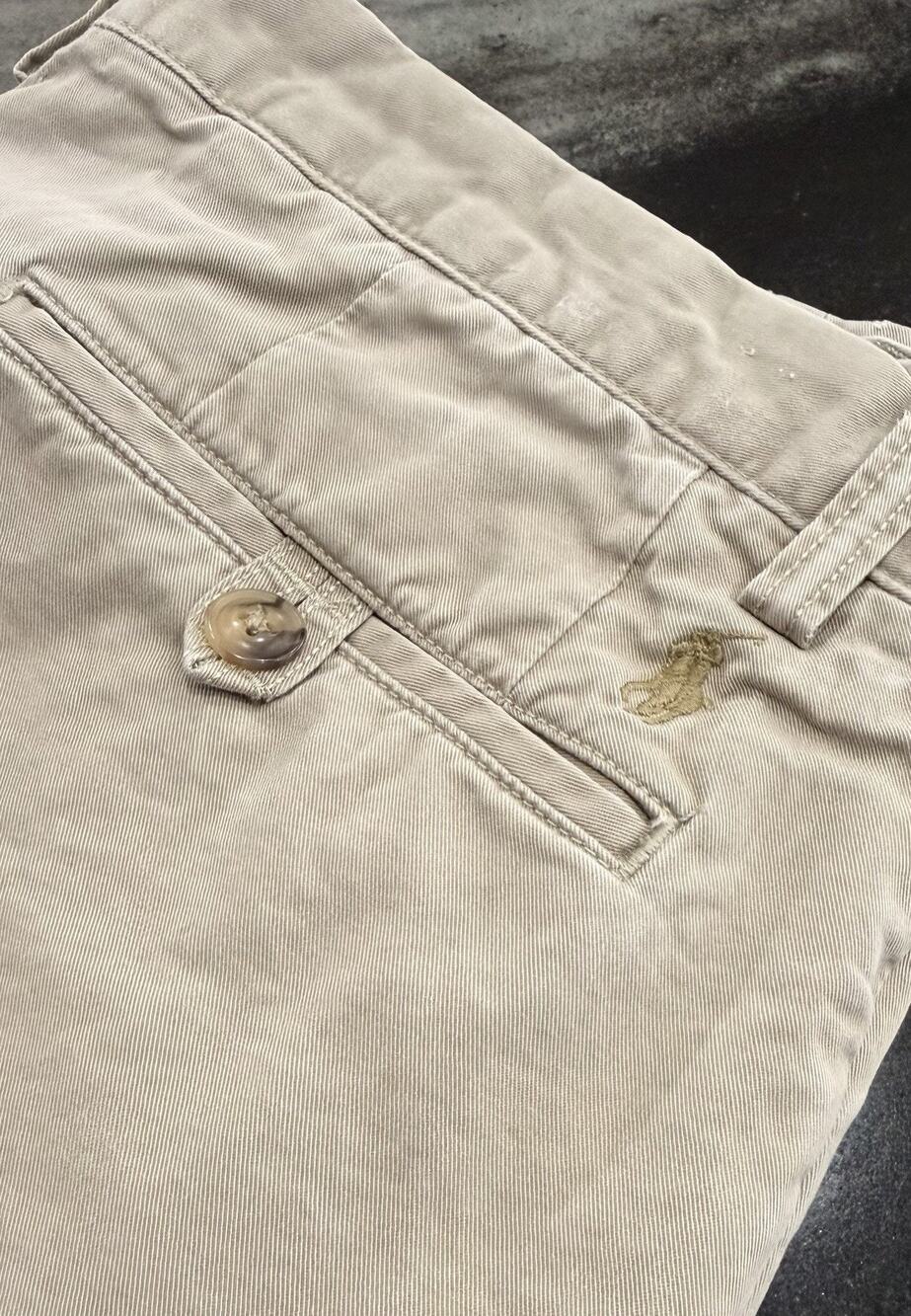 Polo Ralph Lauren Chino Pants 32x32 Khaki Beige Stretch Slim Fit Men